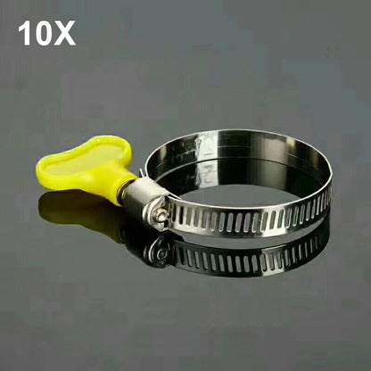 10Pcs 3/4"-1" Stainless Steel Adjustable Drive Hose Clamps Fuel Line Worm Clip