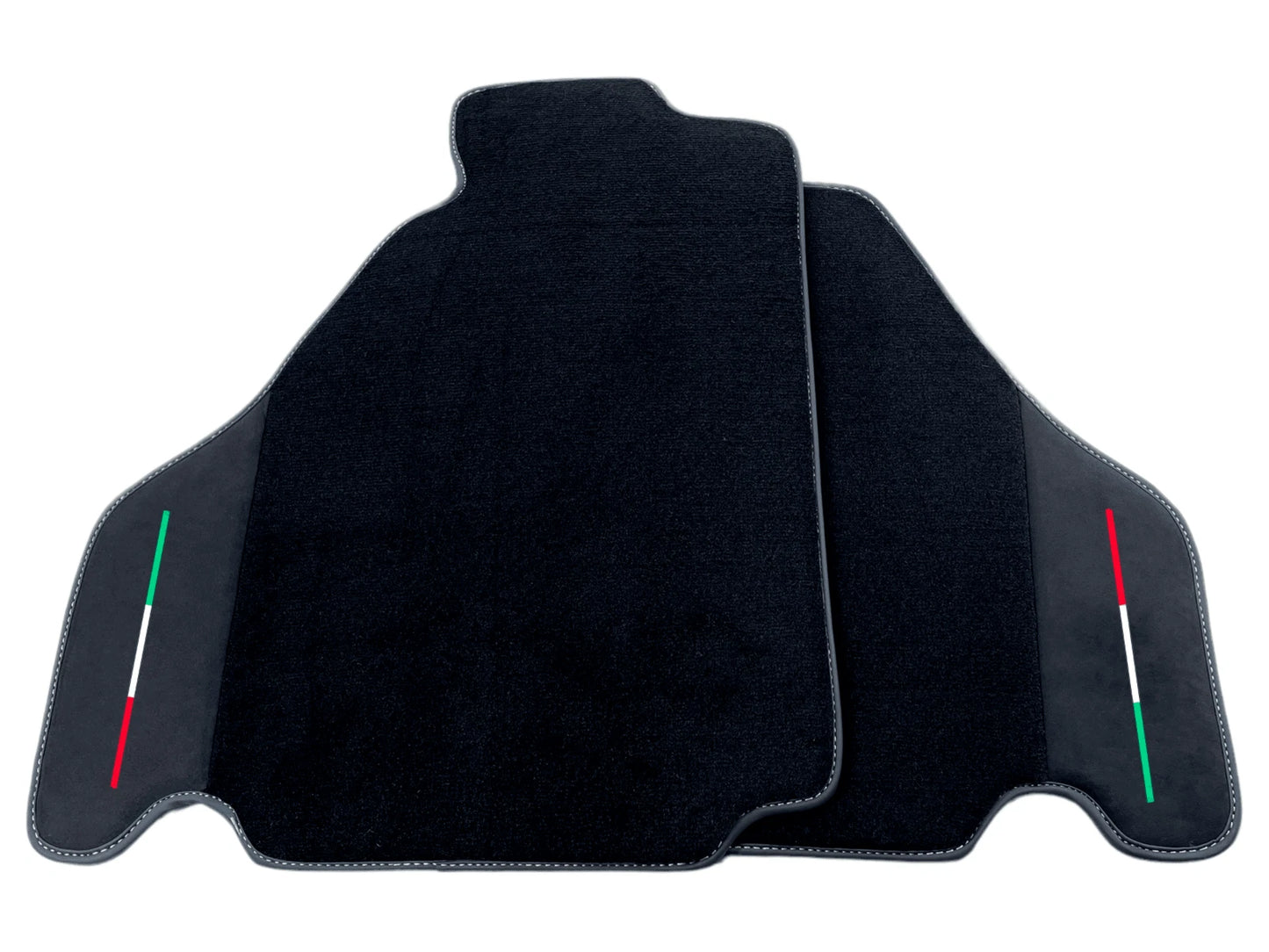 Black Floor Mats for Ferrari F430 2004-2009 with Alcantara Leather (2 x)