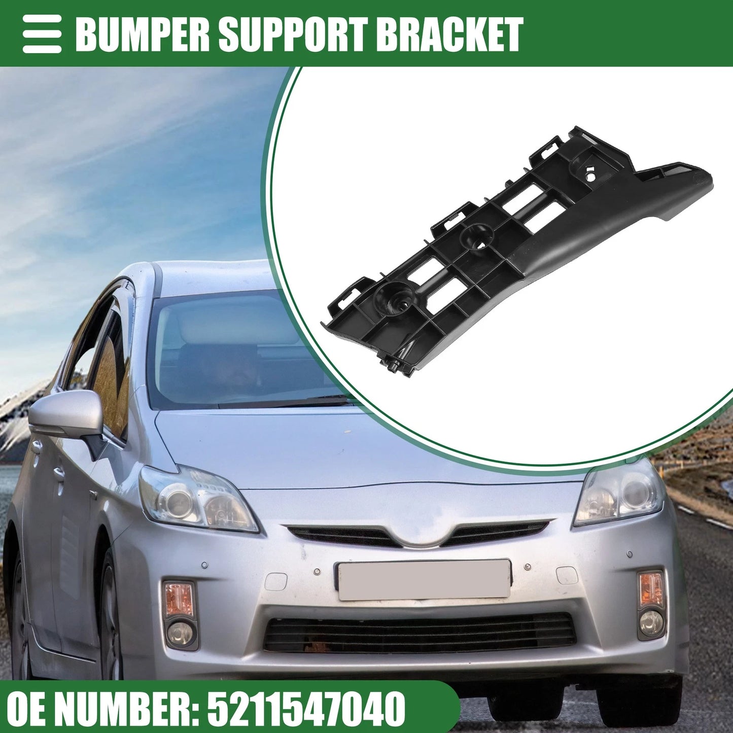 Front Right Bumper Support Bracket for Toyota Prius (2010-2015)