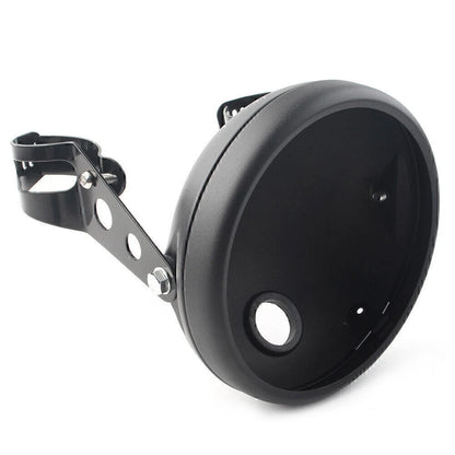 7" LED Headlight Shell w/ Bracket for Harley Motorcycle Matte Black