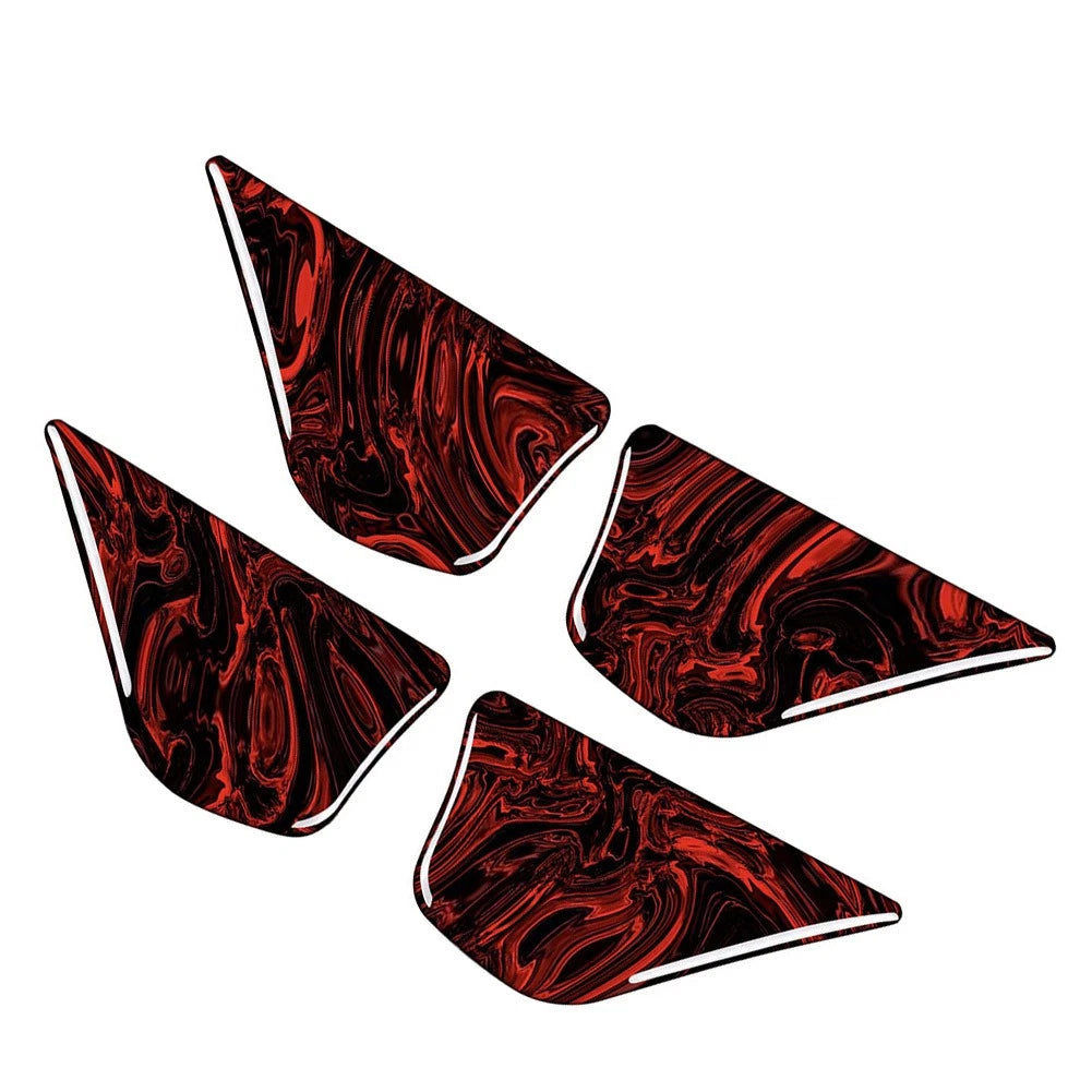 4 Pcs Fire Red Door Handle Bowl Cover Trim for Mercedes E-Class W213 (11-18)