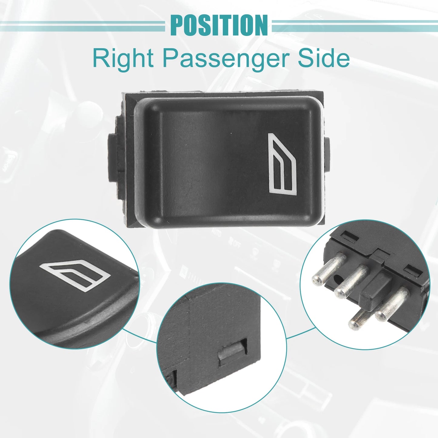Passenger Power Window Switch for Volvo FH 12, 16, FL, FM, 10, NH, NL (85-06)