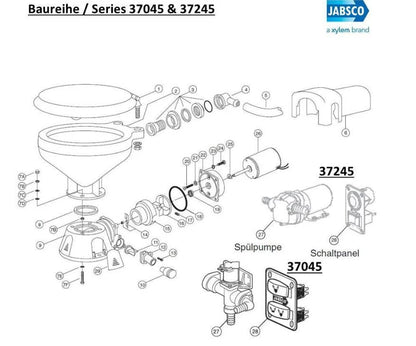 Jabsco Toilet Service Kit for 37045/37245