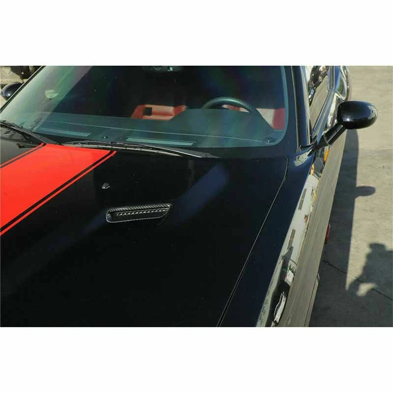 Carbon Fiber Style Hood Scoop Air Vent Cover for Dodge Challenger (2009-2014)