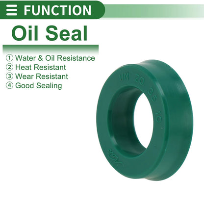 Oil Seal / 20x35x10mm / Rotary Shaft Seal TPU Green for Make Model