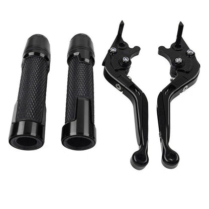 Black Brake Clutch Lever Handlebar Grip Set for Yamaha XMAX 125 250 300 400
