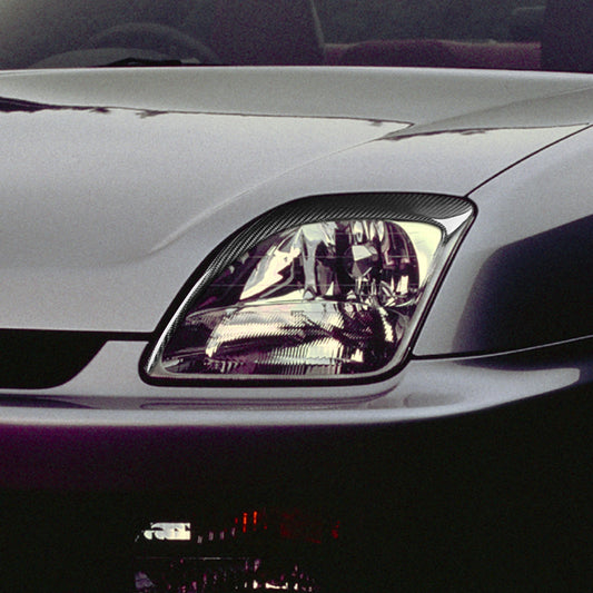 2 x Headlight Eyebrow Covers for Honda Prelude (1997-2001) Carbon Fiber