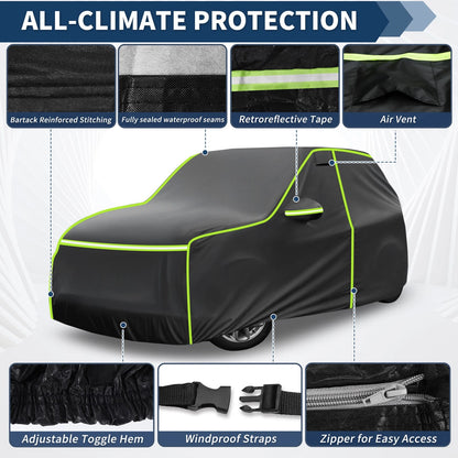 Waterproof All Weather Car Cover for Mini Cooper 2DR (2002-2021) Black