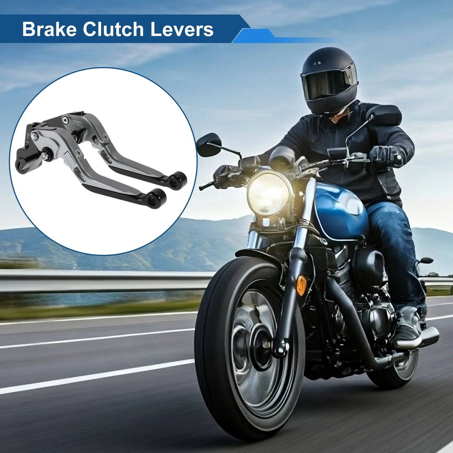 1 Pair Adjustable Short Long Brake Levers for Kawasaki Z1000SX (17–20)