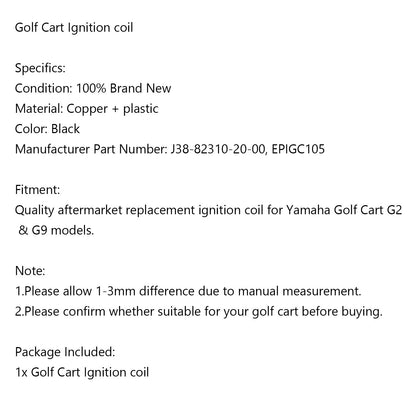 Ignition Coil for Yamaha Golf Cart G2 G9 G11 (1991-1996)
