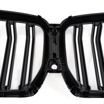 Gloss Black Dual Slat Front Kidney Grille for BMW X6 G06 X6M F96 (2020-2023)
