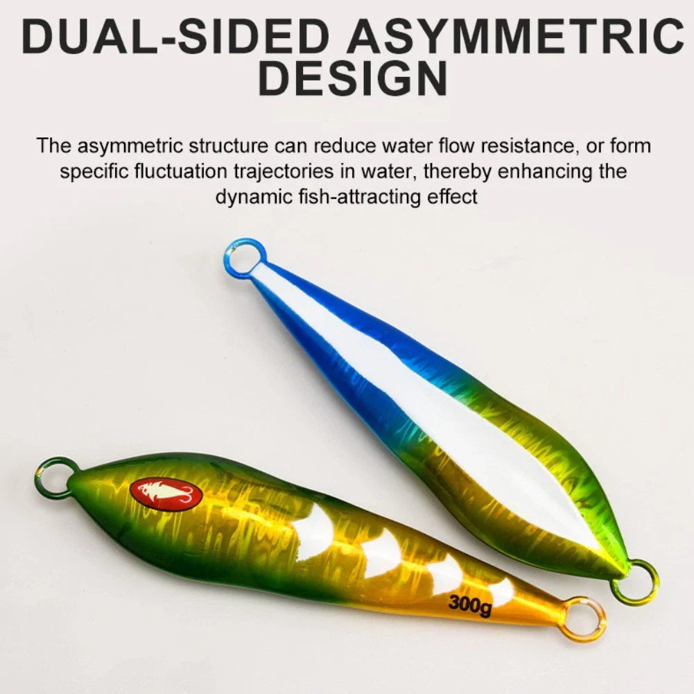 Boat Fishing Slow Pitch Jig Asymmetric Structure Reduces Water Resistance