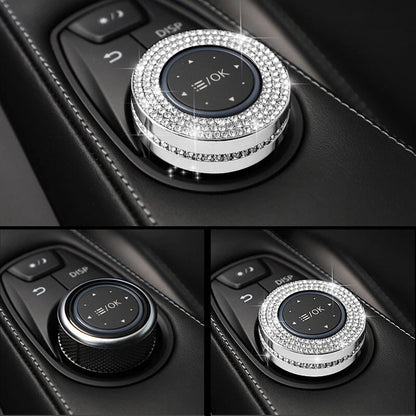 Crystal Center Console Multimedia Buttons Cover Trim fit for Infiniti Q50 QX50