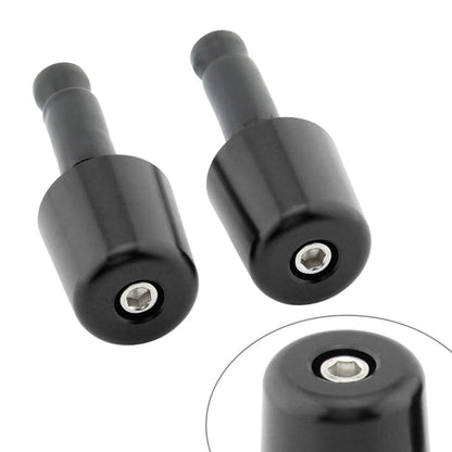 1.5" Black Handlebar Grips & End Caps for Universal Motorcycle