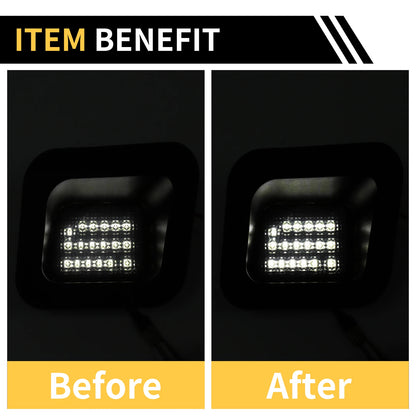 2 x License Plate Lights White for Dodge Ram 1500 2500 3500 (2010-2023)