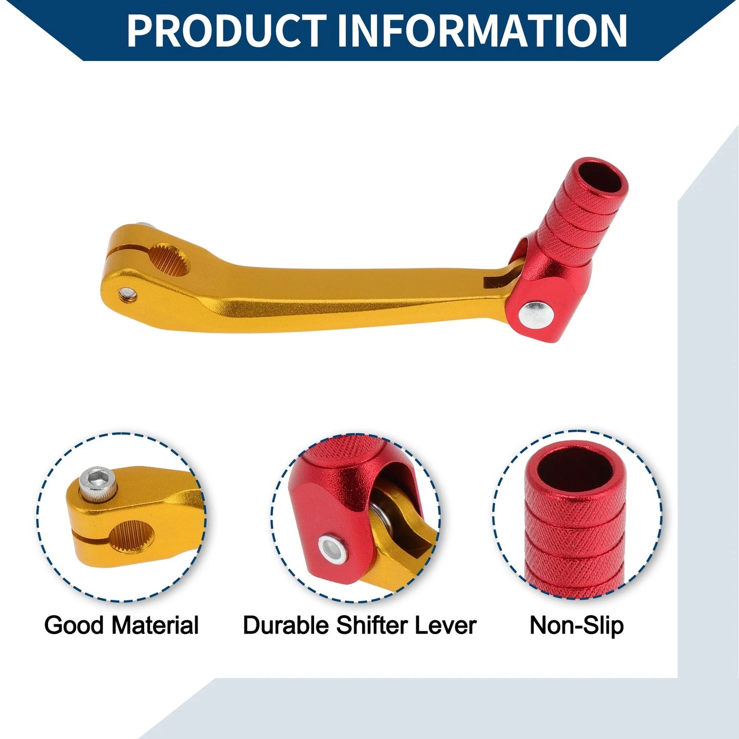 Folding Shifter Lever for Honda CRF150F (2003-2017) Gold Red