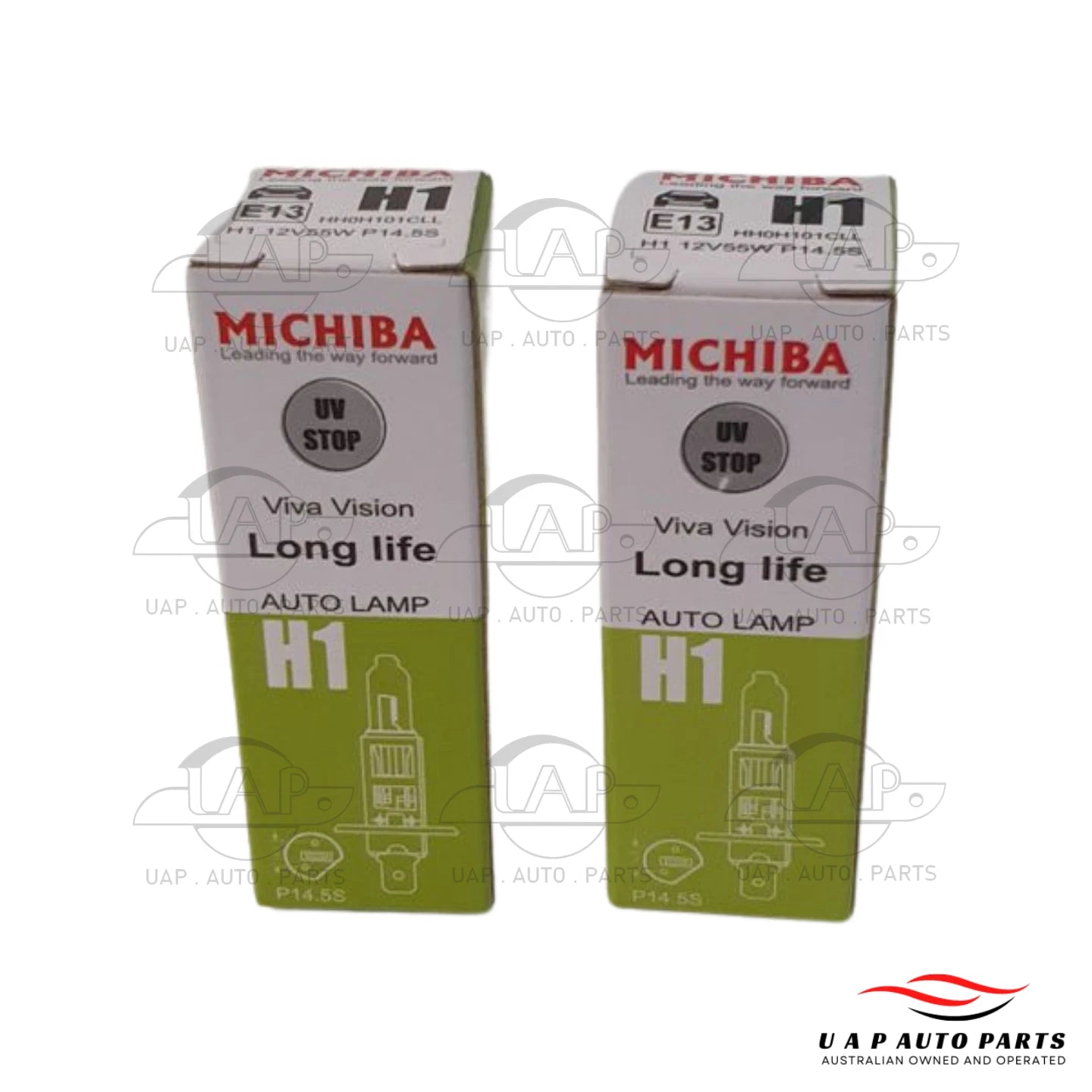 Halogen Head Light P14.5s 12V 55W Michiba 2 x for Car