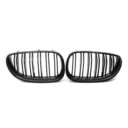 Carbon Fiber Look Front Kidney Grille for BMW E60 E61 5 Series M5 (2004-2010)