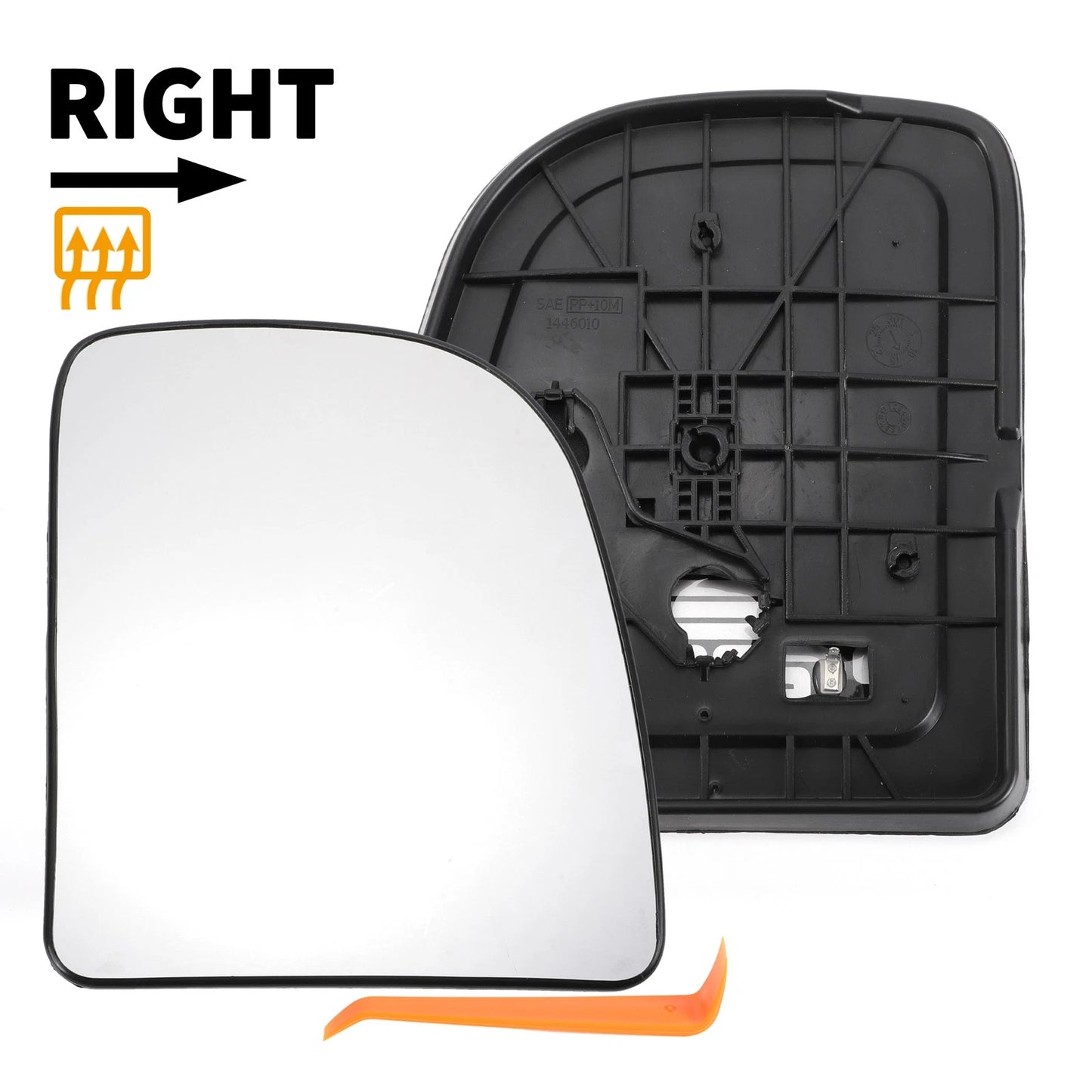 Heated Right Passenger Side Mirror Glass for Ford E150 (2004-2014)
