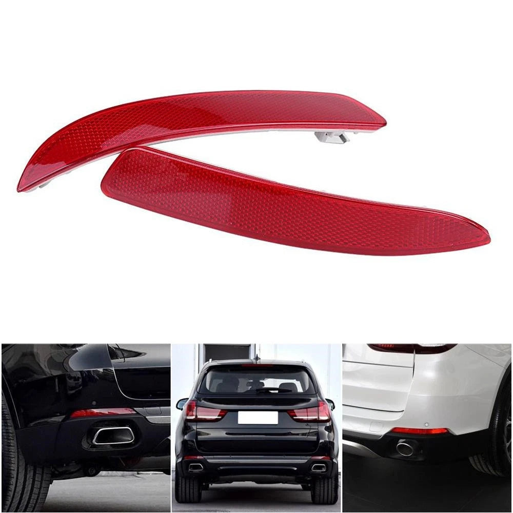 Rear Bumper Reflector Brake Stop Lamp Red Lens for BMW X5 (2007-2013)