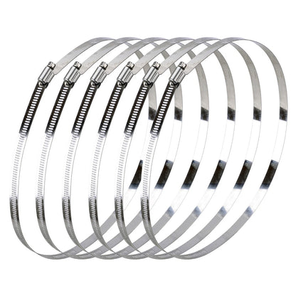 12pc 10" 304 Stainless Steel Hose Clips for Duct Clamp - Fits Various Models