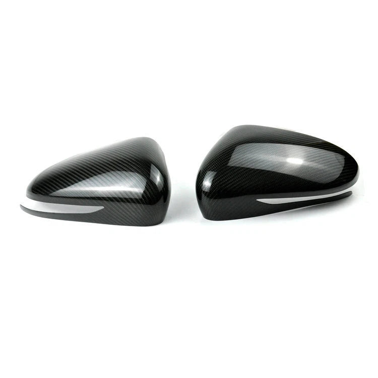 Real Carbon Fiber Add-on Side Mirror Caps Trim for Hyundai Genesis G70 2018-20