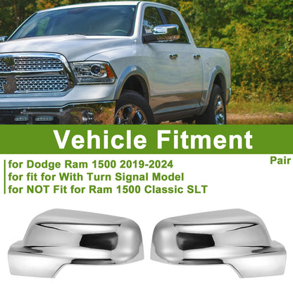 Mirror Cover Cap Electroplating Color for Dodge Ram 1500 (2019-2024)