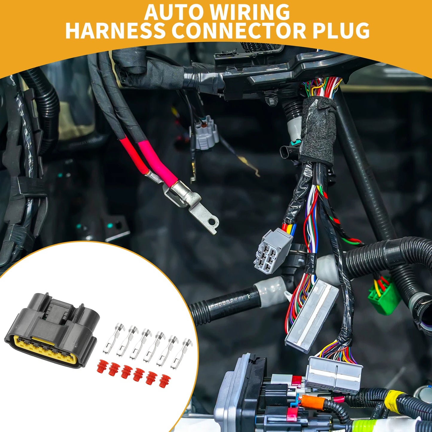 6 Pin Auto Wiring Harness Connector Plug for Nissan