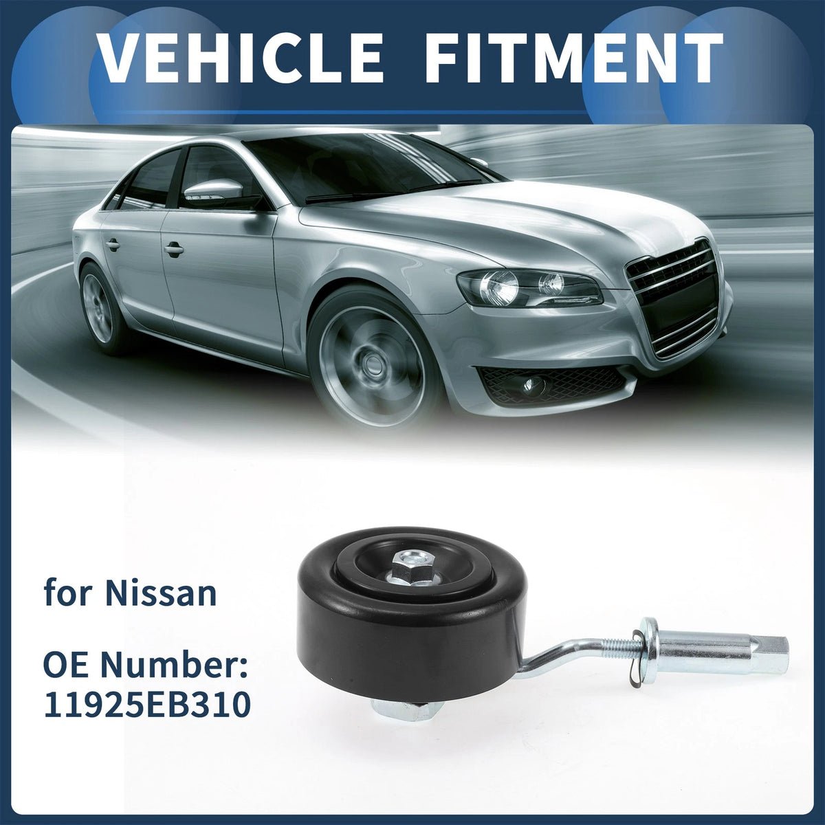 Belt Tensioner for Nissan Pathfinder 2.5 dCi (2005-2012) - Metal 1 Pc