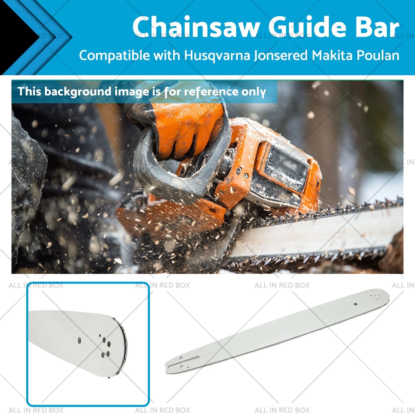 20" Chainsaw Bar .063 3/8" 72DL for Husqvarna Jonsered Makita Poulan
