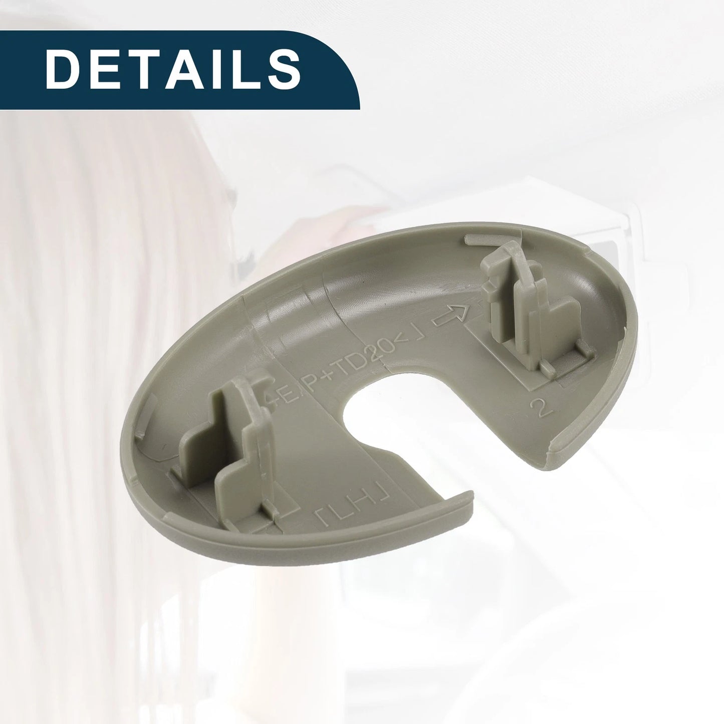 Makeup Mirror Cover for Toyota (Grey) - 1 Set