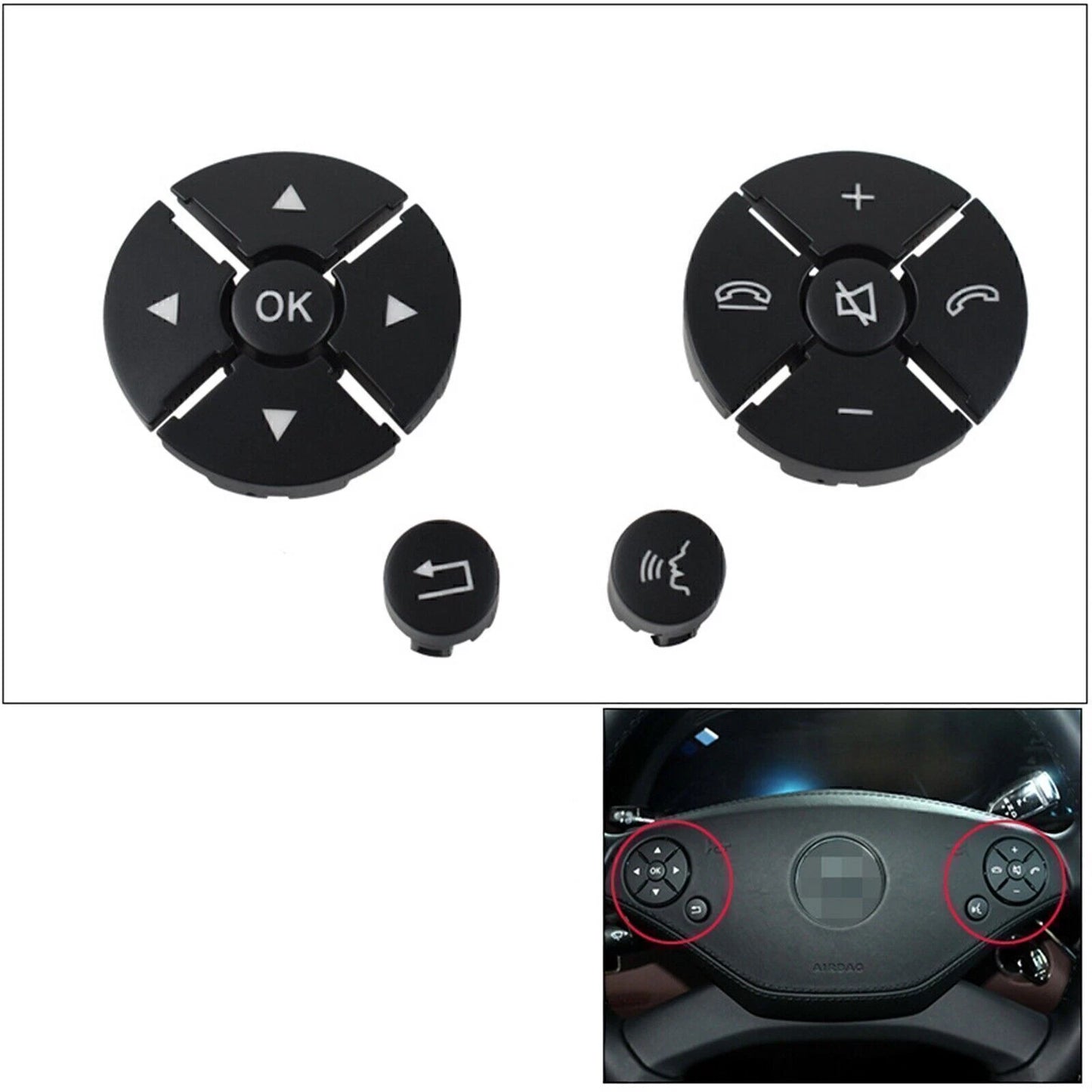 Steering Wheel Switch Button Kit for Mercedes Benz W221 (2009-2013)