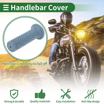 25mm Hand Grips Cover Handlebar Cover TPU Gray Blue for Motorcycle