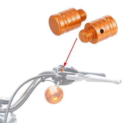 2 x M10x1.25 Left Side Mirror Hole Plug Screw for Motorcycle