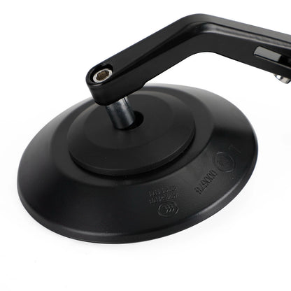 4" Round Black Handlebar End Mirrors for Universal Motorcycle