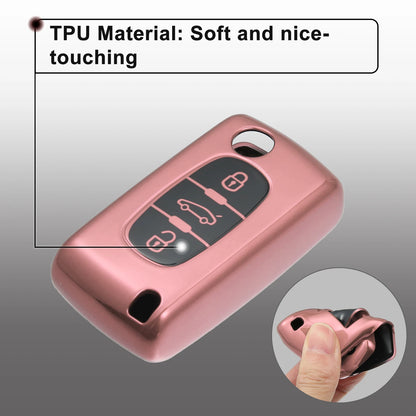 Silicone Key Fob Case Cover for Peugeot 207 307 308 407 3008 (2006-2014)