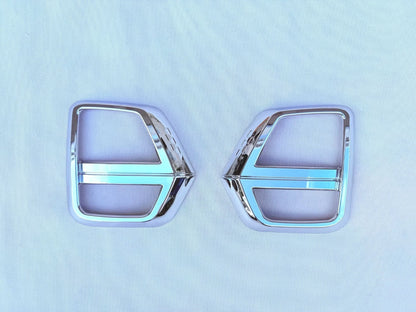 2 x Chrome ABS Front Fog Light Lamp Cover Trim for 2023-2025 Chevrolet Colorado