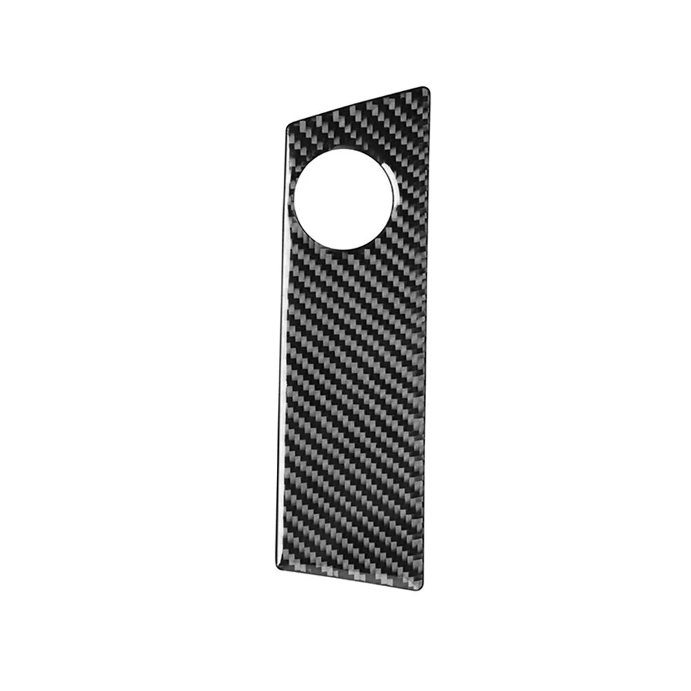 Carbon Fiber Black Console Cigarette Lighter Trim Cover for Audi A4 A5 (2016-2023)