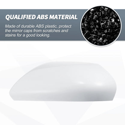 Left Driver Side Mirror Cover Cap White for Toyota Camry (2018-2023)