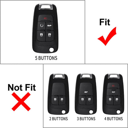 Silver Keyless Entry Remote Fob Cover for Chevrolet Impala (2014-2019)