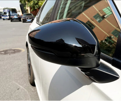 2 x Bright Black Side Mirrors Trim Cover Decor for Honda Civic (2022–2024)
