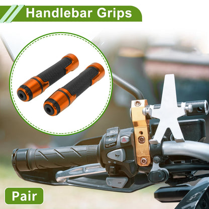 Grips 7/8 22mm Motorcycle Hand Grips Cover Aluminum Orange for Make Model