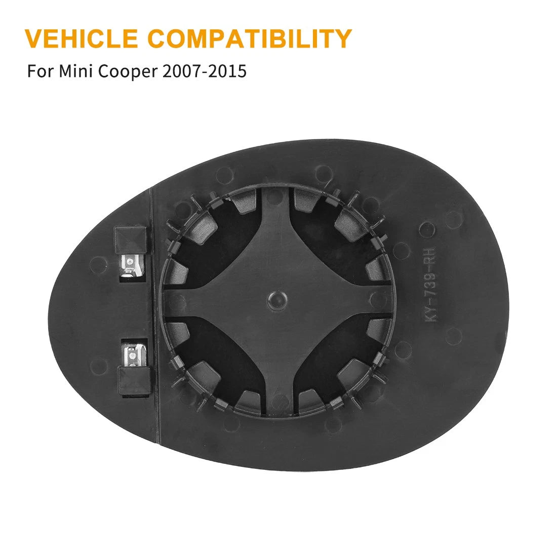 Heated Mirror Glass Right Side with Backing Plate for Mini Cooper (2007-2015)