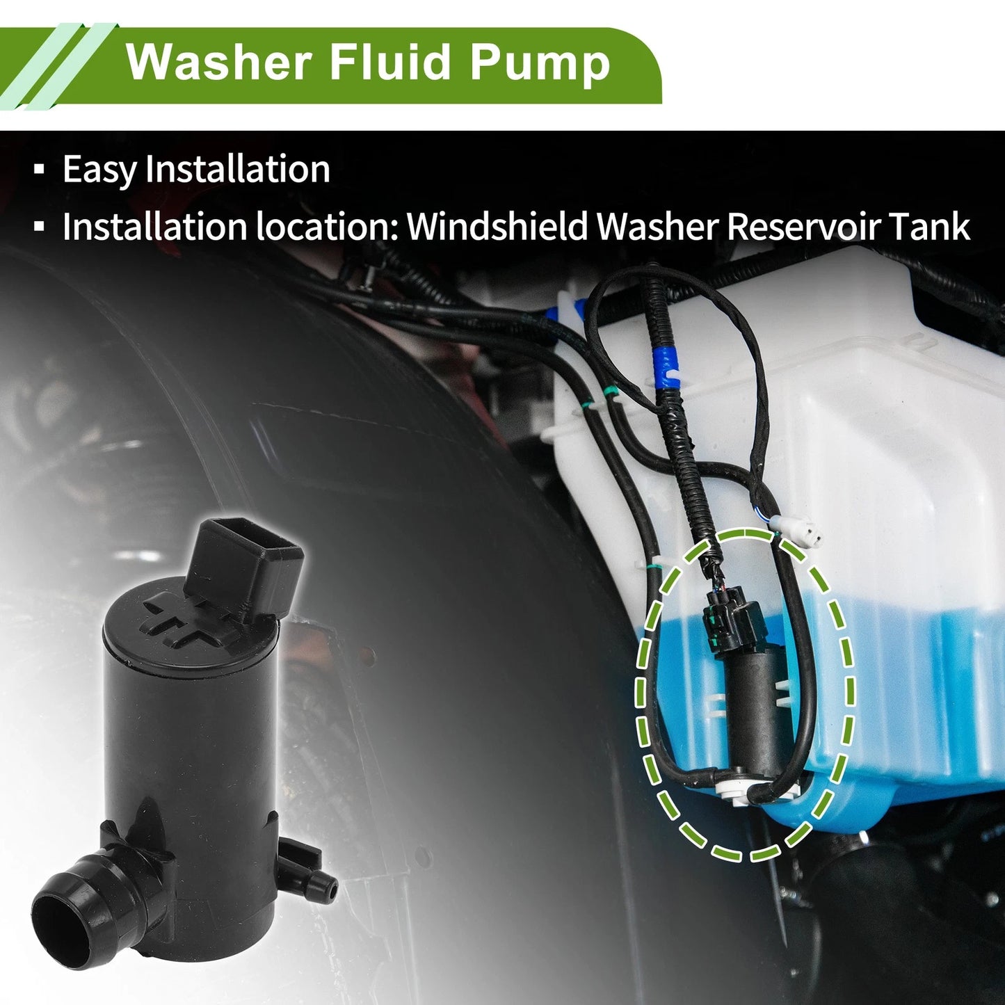 Windshield Washer Pump w/Grommet for Volvo V70 (1998-2000)