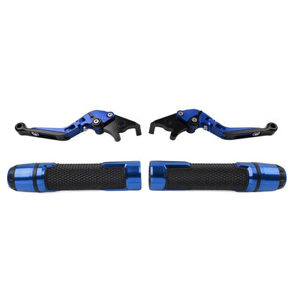 Blue Extendable Brake Clutch Levers Grip Set for Suzuki GSXR600/750 (2006-2019)