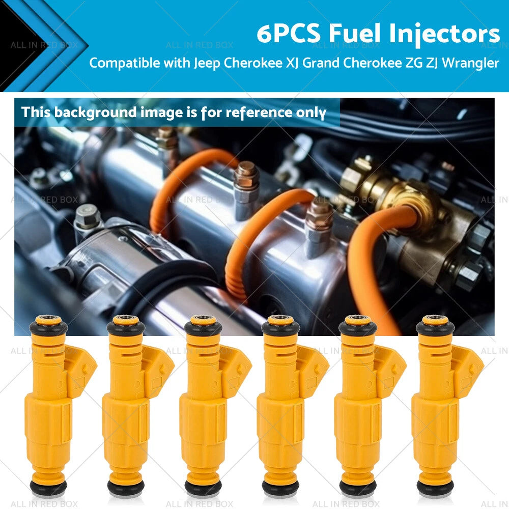 6PCS Fuel Injector for Jeep Cherokee Grand Cherokee Wrangler (1997-2006)