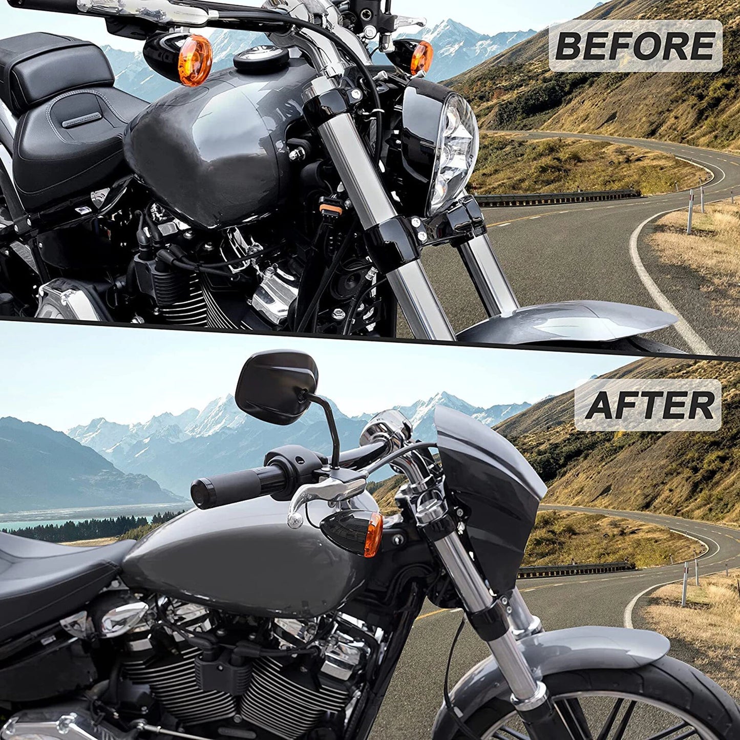 Headlight Fairing Cover W/ Light for Harley Softail (2018-2023)
