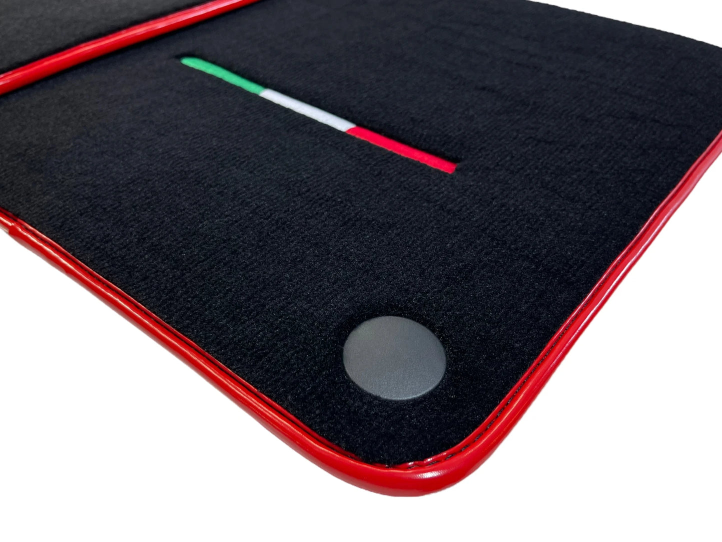 Black Floor Mats for Ferrari 599 Coupe 2006-2012 Tailored Carpets with Red Trim