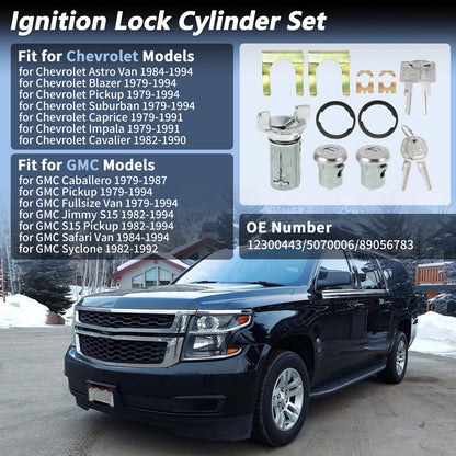 Ignition Lock Cylinder & Door Lock for Chevy Suburban (1979–1994)