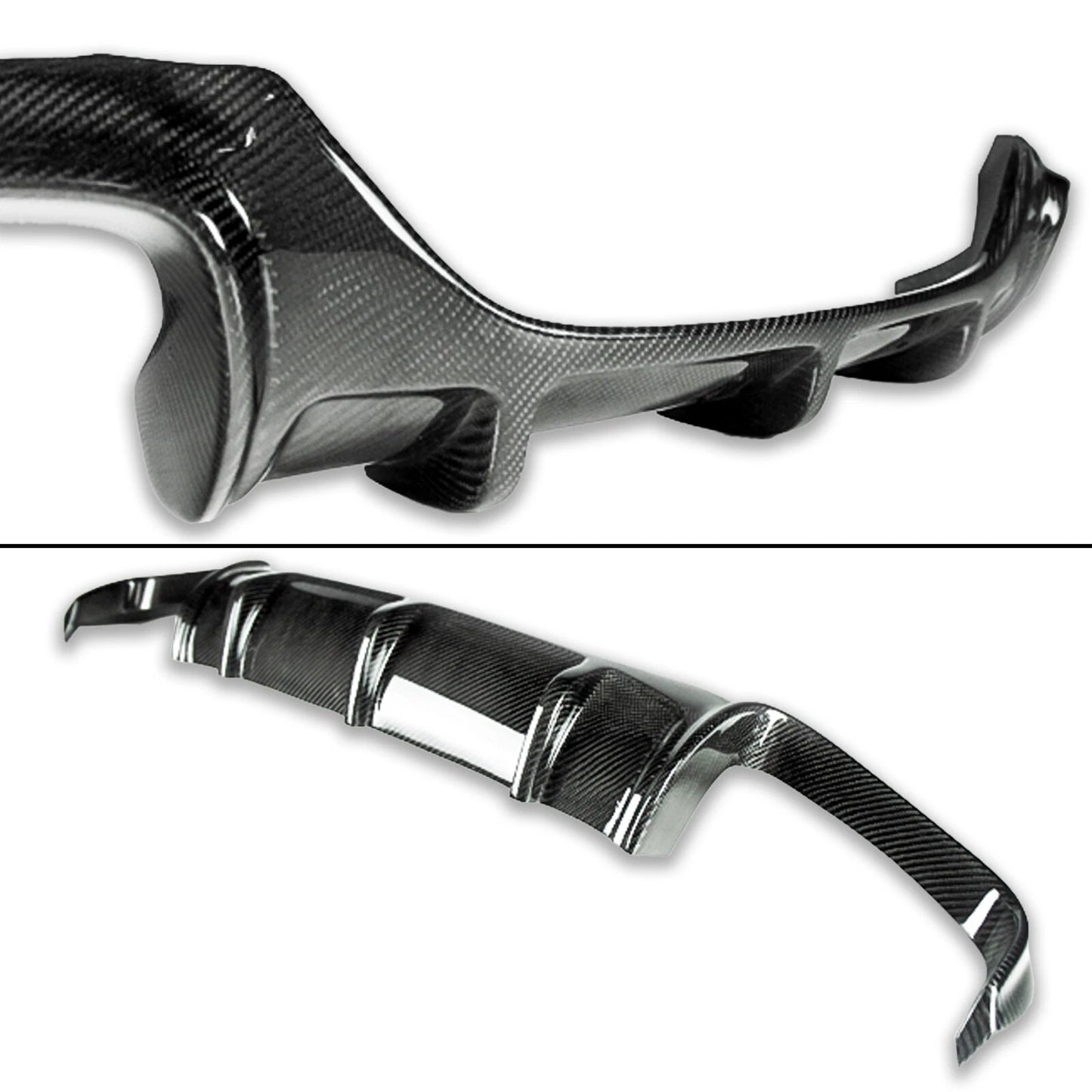 V Style Carbon Fiber Rear Bumper Diffuser Cover for BMW E63 M6 (2005-2011)